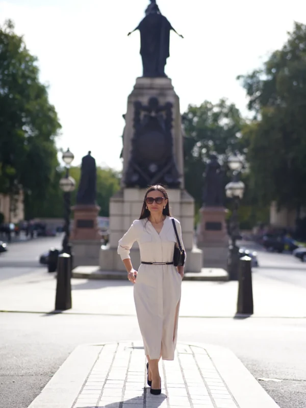 Vestido Chemise midi em viscose