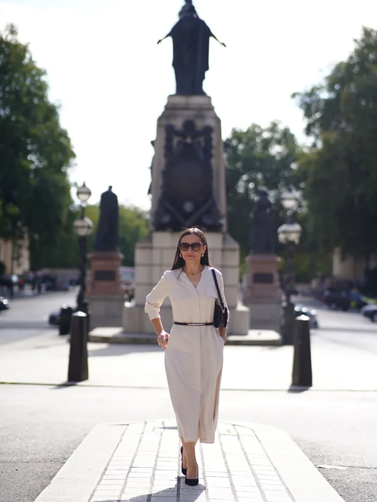 Vestido Chemise midi em viscose