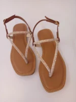 Sandália Rasteira Strass