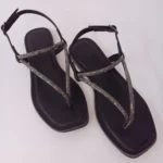 Sandália Rasteira Strass