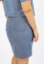 Saia Jeans Barra Arredondada Rosineia - Aline Meneghetti - Imagem 2