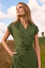 Vestido Paola Linho com Cinto - Imagem 5