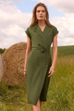 Vestido Paola Linho com Cinto - Imagem 4