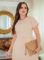 Conjunto Maxi Midi Cocada em Viscose Emilly - Querem Vestidos - Imagem 2