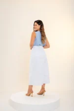 Saia jeans Midi Jéssica Brandão Moda Modesta - Imagem 3