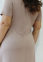 Vestido Malha Premium Detalhe Amarração e Fenda - Imagem 4