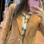 Blazer Risca de Giz Caramelo 1602