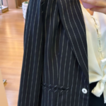 Blazer Risca de Giz Preto 1601