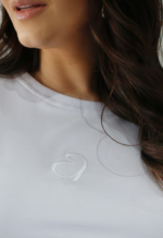 Blusa Cropped Malha Premium Branco - Aline Meneghetti - Imagem 3