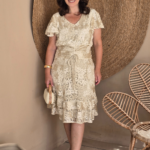 Conjunto de Renda Romântica em Tons Nudes