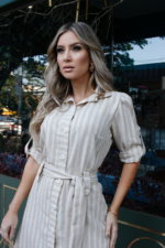 Chemise Roberta Listrado Cru 1772 - Imagem 3