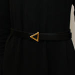 Cinto em Couro Preto/Preto Brilho