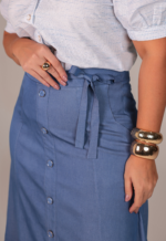 Saia Curve Cambraia Jeans Azul - Imagem 3