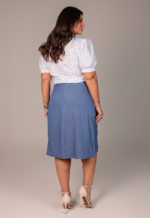 Saia Curve Cambraia Jeans Azul - Imagem 2