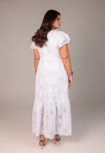 Vestido Curve Maxi Longo Laise Algodão Branco - Imagem 3