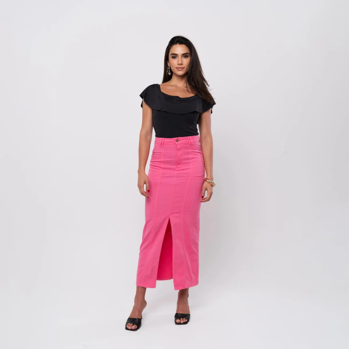 abigail chiclet 1 (4) Saia Abigail Rosa Chiclete - Imagem 5