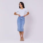 Saia Vera Clara com perolas