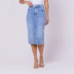 Saia Vera Clara com perolas - Imagem 5