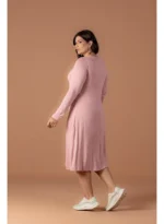 Vestido Midi Plus Size De Viscolycra Com Recortes Hadaza - Imagem 2