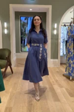 Vestido Linho Vivian Moda Modesta - Imagem 4