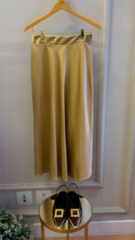 Saia Longa de Cetim Champagne - Imagem 2