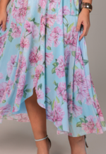 Saia Tule Detalhe Transpassado Estampa Floral Aline Meneghetti - Imagem 3