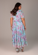 Saia Tule Detalhe Transpassado Estampa Floral Aline Meneghetti - Imagem 2