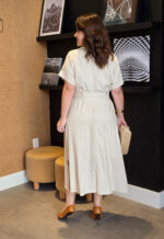 Vestido Chemise Linho com Elastano Cru - Imagem 2