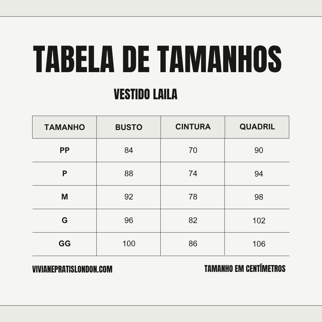 Grey Modern Minimalist Clothing Size Chart Guide Instagram Post-4 Vestido Algodão Laila Moda Modesta - Imagem 4