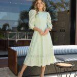 Vestido Midi em Laise com Guipir 04028 Doce Maria