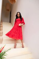 Vestido Midi em Renda com Guipir 04029 Doce Maria - Imagem 3