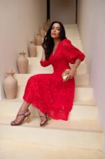 Vestido Midi em Renda com Guipir 04029 Doce Maria - Imagem 4