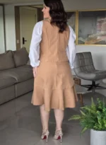 Conjunto Caramelo em Alfaiataria Risca de Giz Juliana - Querem Vestidos - Imagem 10