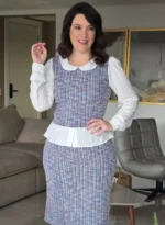 Conjunto de Tweed de Jacquard Jhenny Azul - Querem Vestidos - Imagem 4