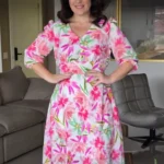 Vestido Lorena Floral em Crepe Georgette - Querem Vestidos