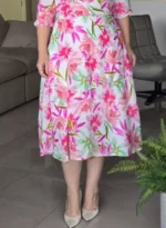 Vestido Lorena Floral em Crepe Georgette - Querem Vestidos - Imagem 8
