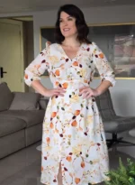 Vestido Milena Off White em Crepe Georgette - Querem Vestidos - Imagem 7