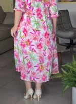 Vestido Lorena Floral em Crepe Georgette - Querem Vestidos - Imagem 9