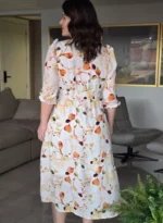 Vestido Milena Off White em Crepe Georgette - Querem Vestidos - Imagem 6