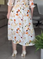 Vestido Milena Off White em Crepe Georgette - Querem Vestidos - Imagem 3