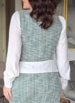 Conjunto de Tweed de Jacquard Jhenny Verde - Querem Vestidos - Imagem 7