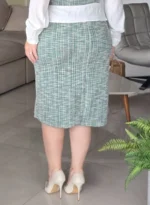 Conjunto de Tweed de Jacquard Jhenny Verde - Querem Vestidos - Imagem 9