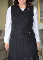 Conjunto Preto em Alfaiataria Risca de Giz Juliana - Querem Vestidos - Imagem 6