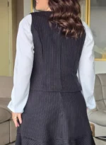 Conjunto Preto em Alfaiataria Risca de Giz Juliana - Querem Vestidos - Imagem 5