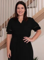 Vestido Midi Preto Elisa em Linho Misto - Querem Vestidos - Imagem 4