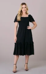 Vestido Midi corpo todo no Lastex Laise 100% Algodão Mariana - Tatá Martello