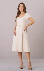 Vestido Mídi Godê na Alfaiataria Valentino Claudete - Tatá Martello 05794 - Imagem 3