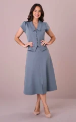 Conjunto Maxi Midi Alfaiataria Blusa Assimétrica Ingrid - Tata Martello