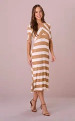 Vestido Maxi Midi na Viscolycra Listrado Vilma - Tata Martello - Imagem 6