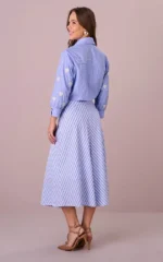 Saia Maxi Midi no Tricoline Listrada Julia - Tata Martello - Imagem 2